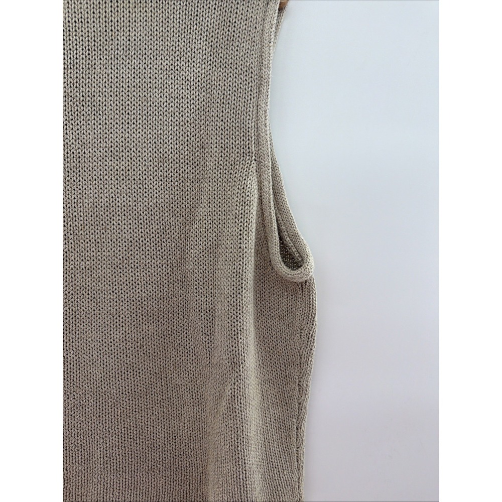 J Crew VTG Textured Sleeveless Sweater womens sz L beach coastal preppy nautical - Picture 6 of 8